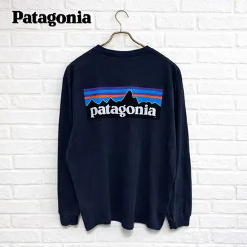 [새상품급] 파타고니아 롱T L 네이비 백 로고