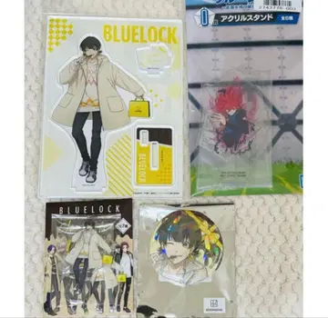 블루 록 피규어 아크릴 스탠드 3개 홀로그램 캔뱃지