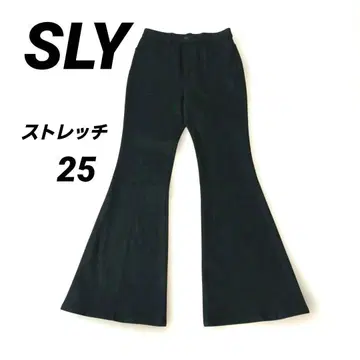 SLY 블랙 플레어 팬츠 부츠컷 청바지 팬츠 25