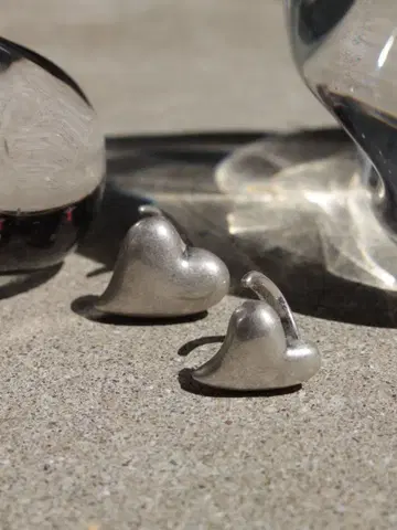 Soierie 하트 실버 핑키링