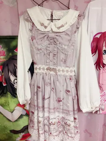 LIZLISA whip bear home cafe 패턴 원피스