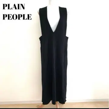 플레인피플 원피스 오버롤 스커트 니트 블랙