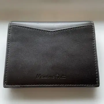 Massimo Dutti 블랙 가죽 이단 접이식 지갑