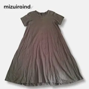 mizuiroind 전후차 드레이프 플레어 원피스 카키 미즈이로 인드