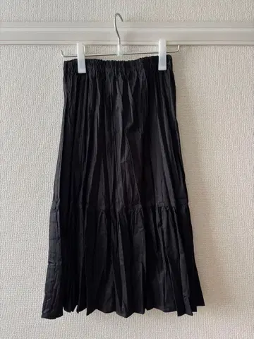 미즈이로 인드 블랙 롱 스커트