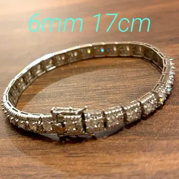 모이사나이트 테니스 팔찌 VVS1 D 컬러 6mm 17cm