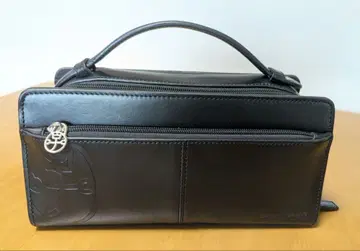 [새상품급] CASTELBAJAC 까스텔바작 세컨드 백 천연 가죽 블랙