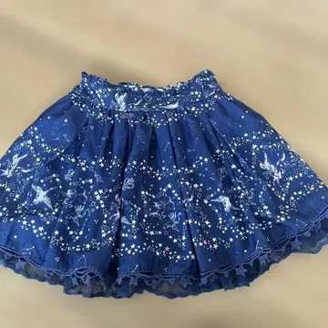 LIZ LISA 리즈리사 별 패턴 튤 플레어 스커트 네이비