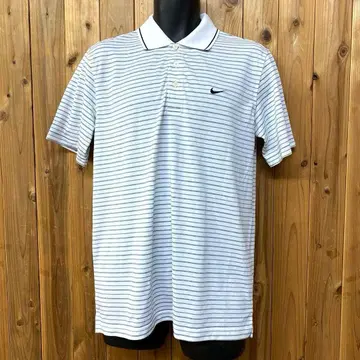 나이키 골프 반팔 피케 셔츠 보더 무늬 Dri-FIT 골프 스포츠 L