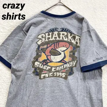 레어 [클레이지 셔츠] SHARK T셔츠 컷앤소어 (S) 상어