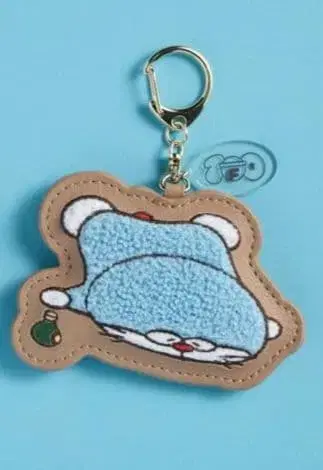 100% 도라에몽 & 프렌즈전 사가라 자수 키링 (산타인) 상량 자수