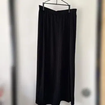 이타리야 블랙 롱 스커트 허리밴딩