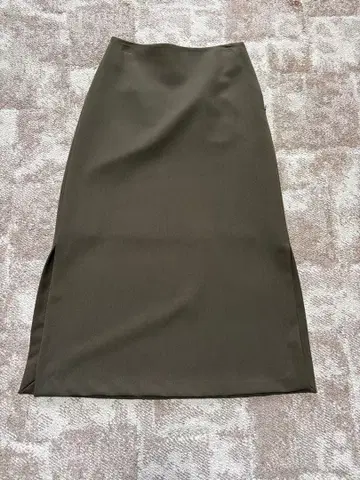 미즈이로 인드 올리브 브라운 A라인 스커트