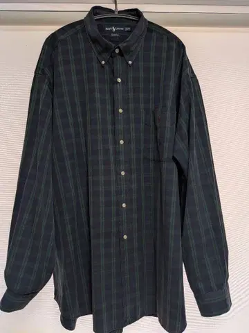 레어 랄프 로렌 블랙워치 체크 셔츠 BIG SHIRT XXL