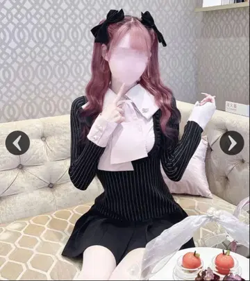 HONEYMEW 허니뮤우 리본 블라우스 도킹 원피스 XS 사이즈