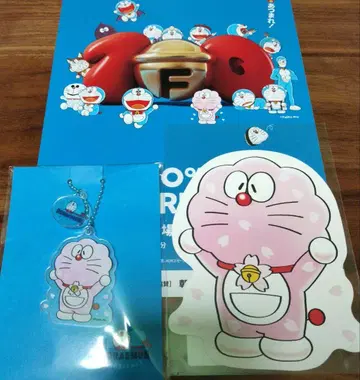 100% 도라에몽&프렌즈 벚꽃 아크릴 키링 엽서 전단지