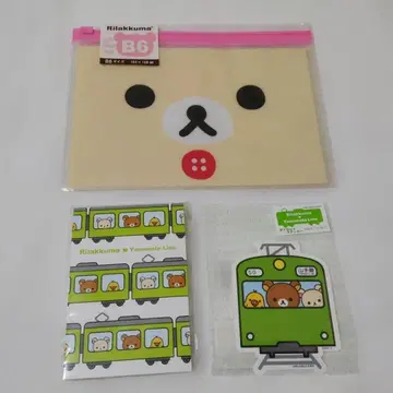 코리락쿠마 3세트 클리어 케이스 야마노테선 메모 스티커 새상품