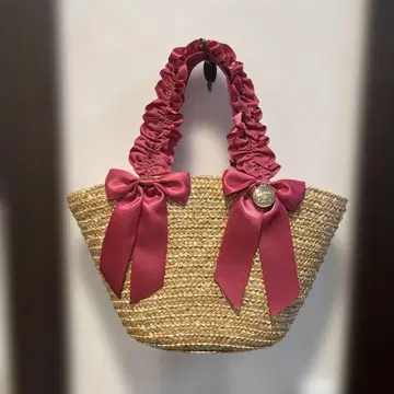 [새상품] Maison de FLEUR 프릴 핸들 더블 리본 카고백