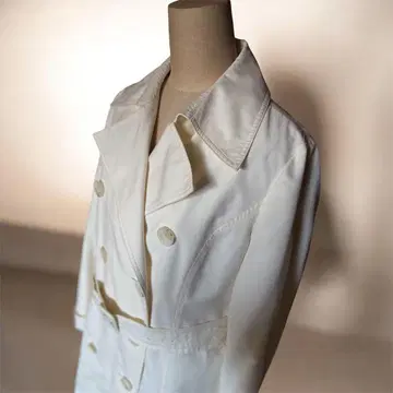 EMMA JAMES 화이트 트렌치코트 11AR 여성용 봄 코트