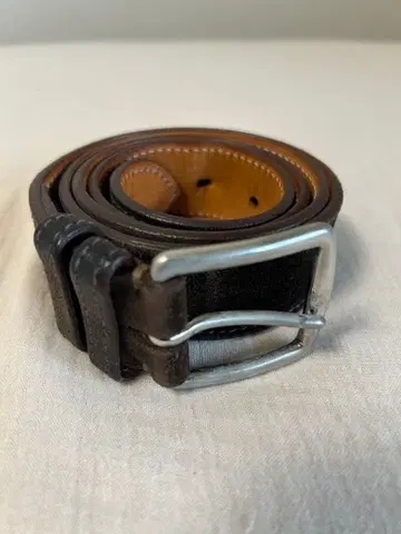 BREUER 벨트 천연 가죽 브라운 기모 가죽 프랑스제 85/34 남성용