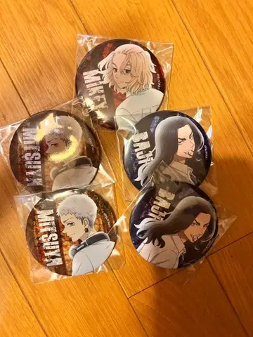 도쿄 리벤저스 캔뱃지 5개 세트