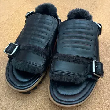 드리스반노튼 가죽 x 퍼 샌들 [새상품]