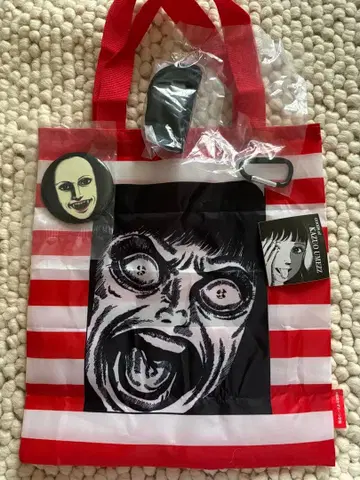 우메즈 카즈오 70주년 에코백 미니 파우치 캔 거울