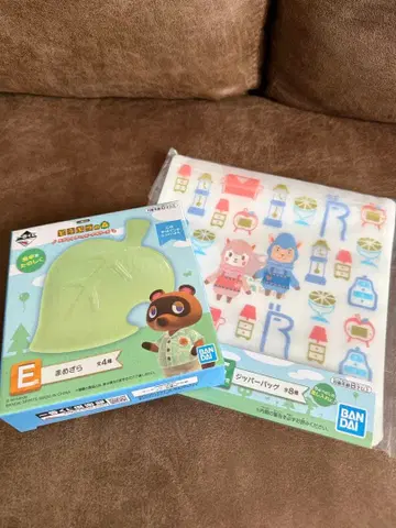 모동숲 동물의 숲 E상 미니 접시 F상 지퍼백