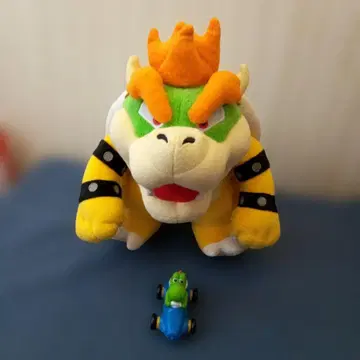 슈퍼 마리오 쿠파 봉제 인형 & 요시 보관품 현상품
