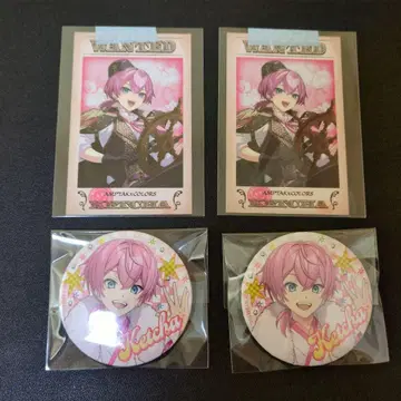 앰프턱컬러즈의 케챠군의 캔뱃지와 카드