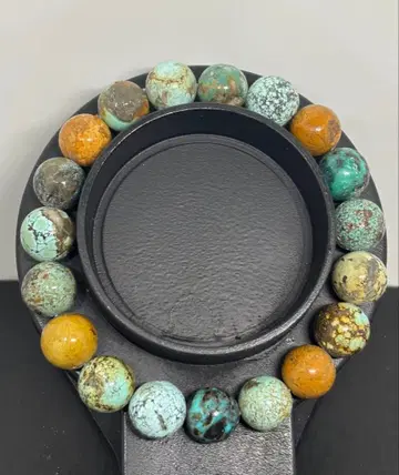 레어 페루산 내추럴 터콰이즈 팔찌 10미리