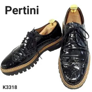 페르티니 새상품급 천연 가죽 윙팁 트랙 밑창 EU37