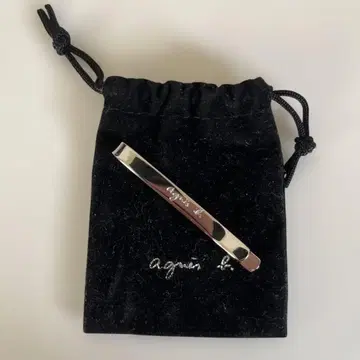 Agnes b 실버 넥타이핀 파우치 포함