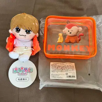 마츠쿠라 카이토 봉제 인형 하피누이 타베코 동물 원숭이 클리어 파우치