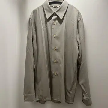 AURALEE 그레이 긴팔 셔츠