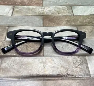 패션 안경 웰링턴 스타일 블랙 x 퍼플 그라데이션 렌즈 없음