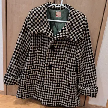 후리후 체크 무늬 코트 가을/겨울 패셔너블
