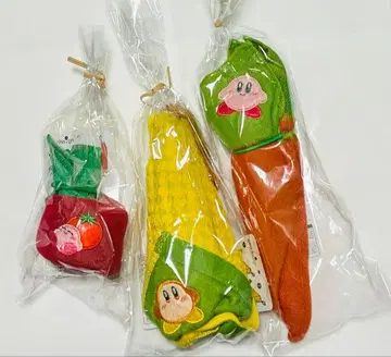 별의 커비 갓 수확! 푸푸푸 채소 돌돌 채소 타월 전 3종