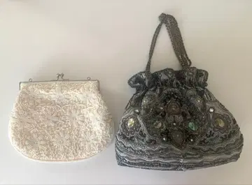 비즈 자수 백 파우치