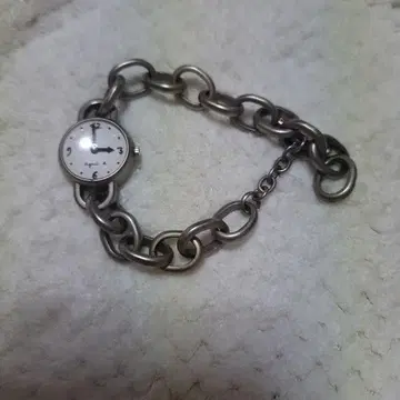 agnes b. 실버 손목시계(쿼츠)