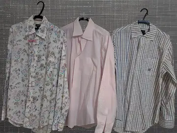 헨리코튼 긴팔 셔츠 3종 세트 (꽃무늬, 핑크, 체크)