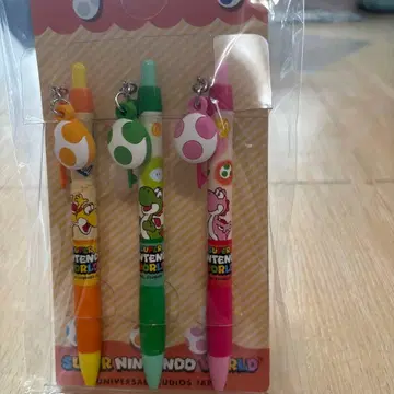 [USJ 한정판] 슈퍼 닌텐도 요시 볼펜 3세트