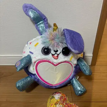 레인보우 콘 유니콘 토끼 봉제 인형