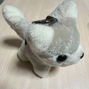 강아지 봉제 인형 키홀더 미사용 새상품 베이지