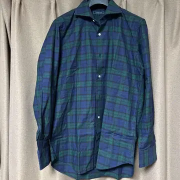 BMING by BEAMS 블랙워치 컬러 스트레치 소재 셔츠