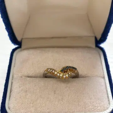 웨이브 디자인 블루 스톤 반지 유품 정리 0403-25