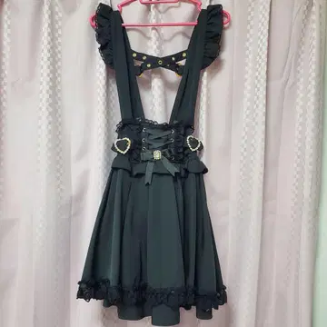 LIZLISA 레이스업 하트 카슈쿨 스커트