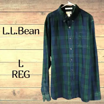 L.L.Bean 체크 무늬 셔츠 버튼 다운 셔츠 블랙워치 구제 의류