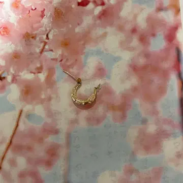 골드 후프 귀걸이 (한쪽용) 9k 375GM