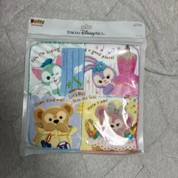 미사용 도쿄디즈니씨 더피&프렌즈 미니 타월 4개